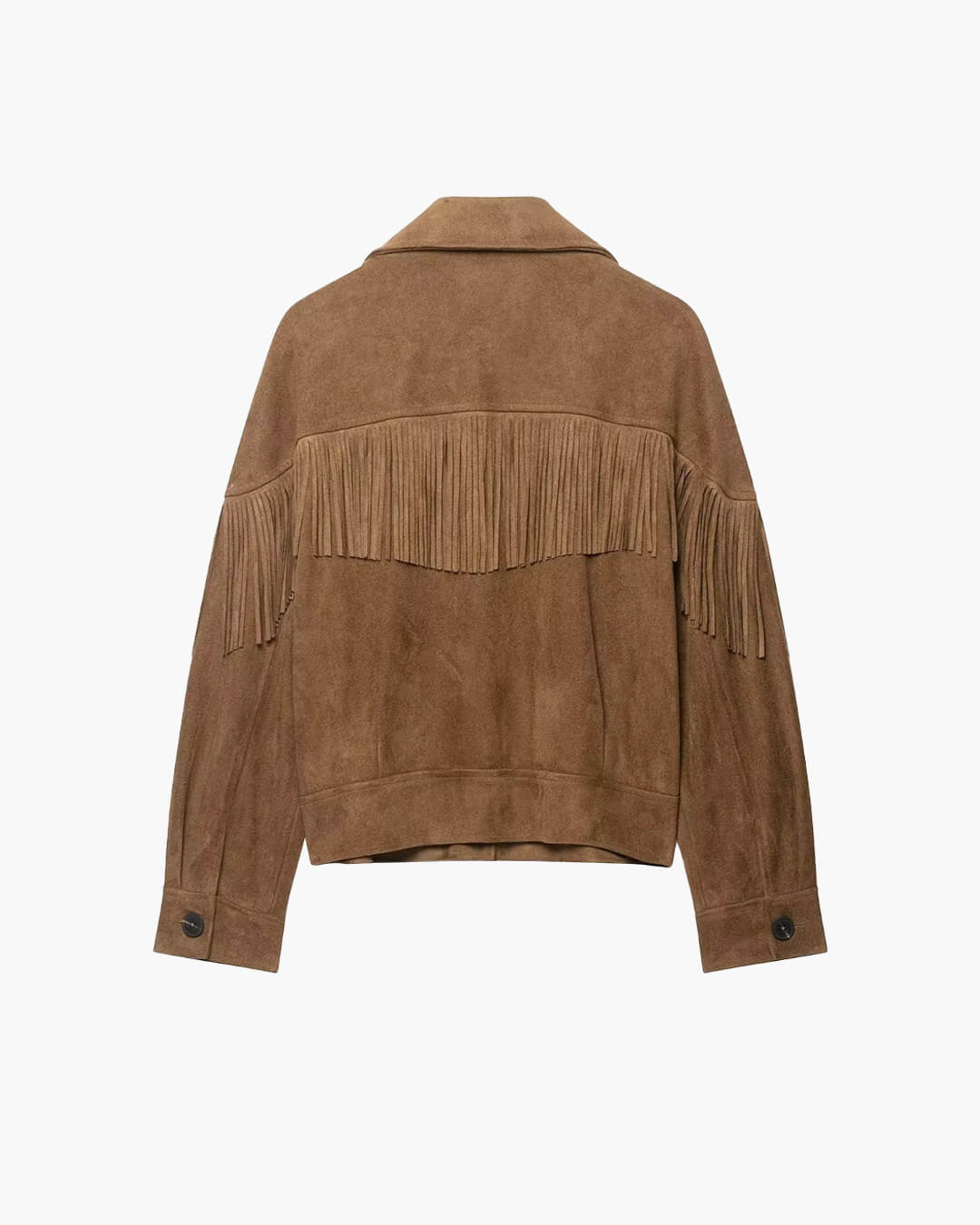 Faux Suede Fringe Western Jacket