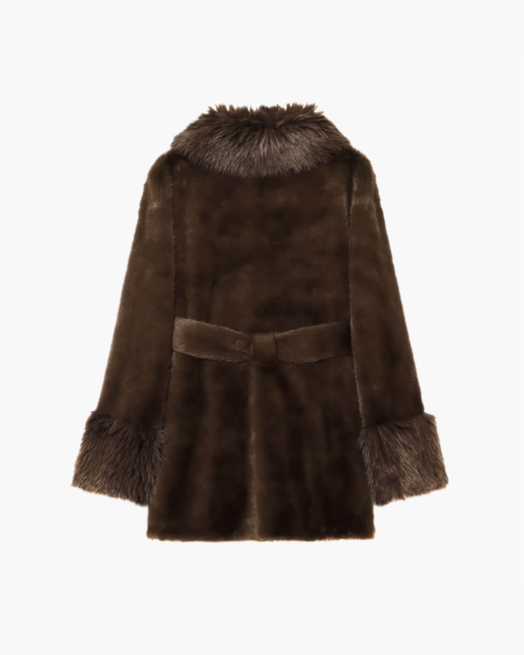 Stylisher Oversized Taillierter Faux Fur Coat