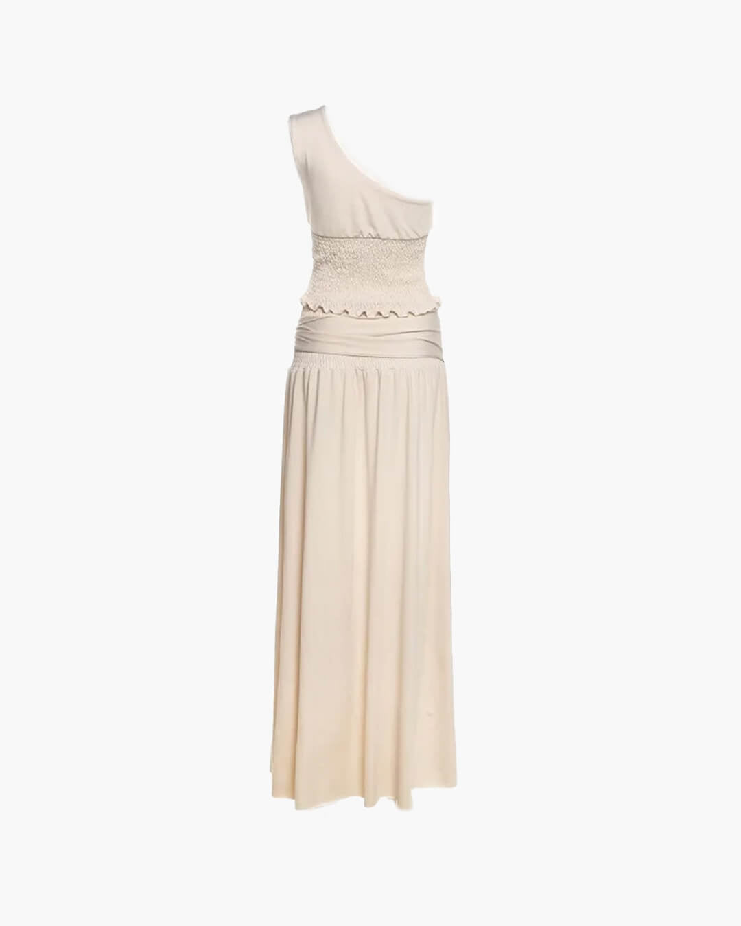 Asymmetrisches One-Shoulder Rock-Maxikleid-Set mit Gürtel