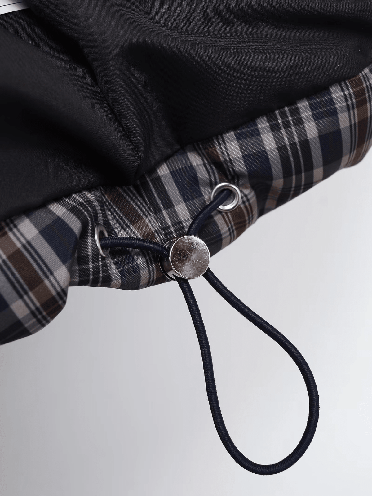 Classic Plaid High Neck Puffer Jacket