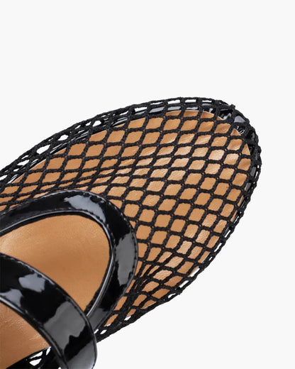 Luella Buckled Mesh Ballet Flats
