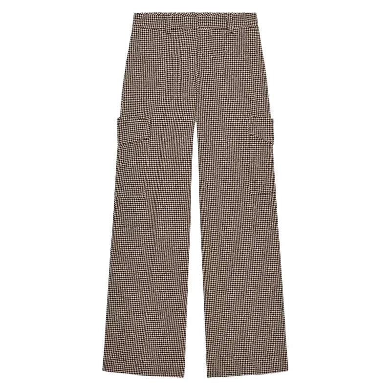 Elegantes Hahnentritt-Padded-Anzug-Set