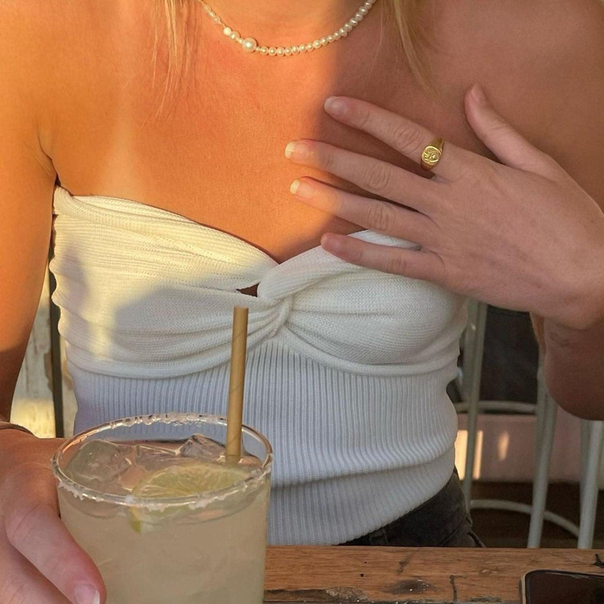 Gekürztes schulterfreies Off-Shoulder Top