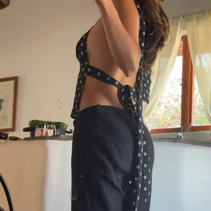 Chices gepunktetes Rückenfreies Cami-Top