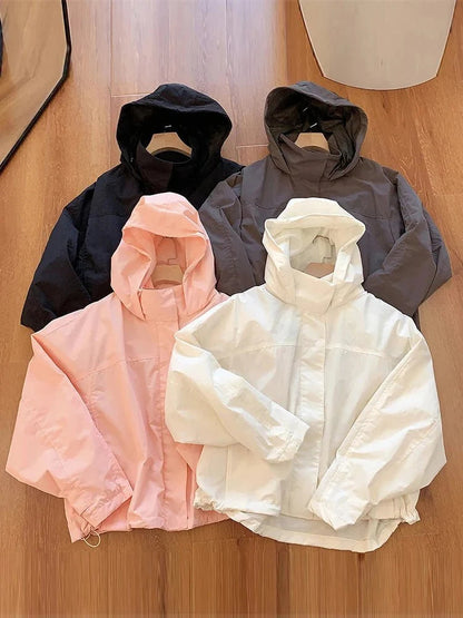 Stylish Hooded Windbreaker Jacket