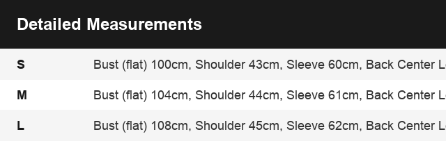 Size Guide